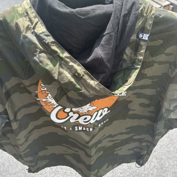 Salty Crew Windbreaker Jacket Hoodie Men XL Camouflage Storm-Ready-Fishing Gear - Picture 8 of 12